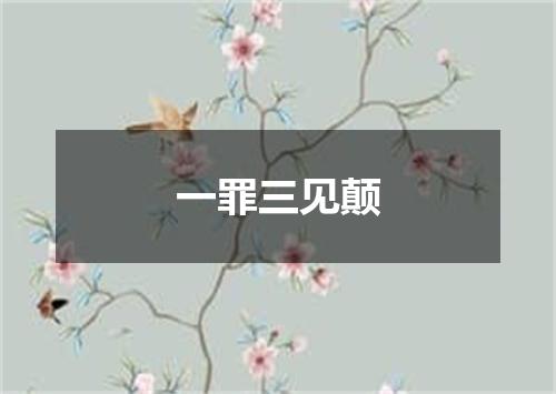 一罪三见颠
