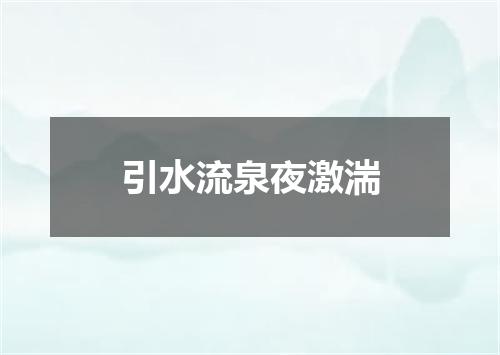 引水流泉夜激湍
