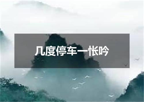 几度停车一怅吟