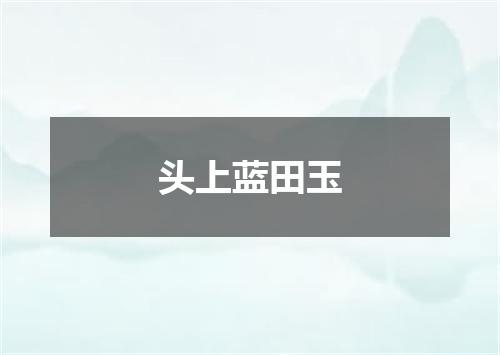 头上蓝田玉