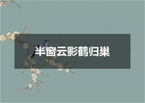 半窗云影鹤归巢