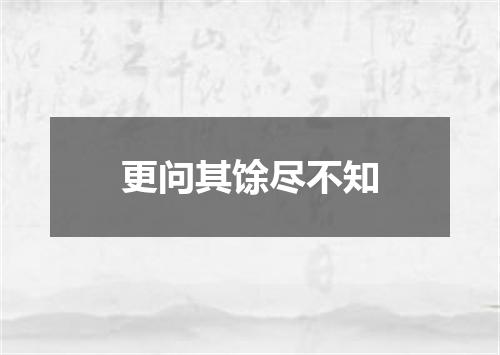 更问其馀尽不知