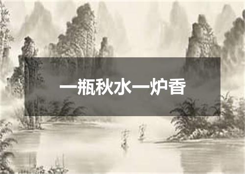 一瓶秋水一炉香