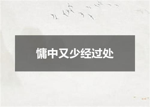 慵中又少经过处