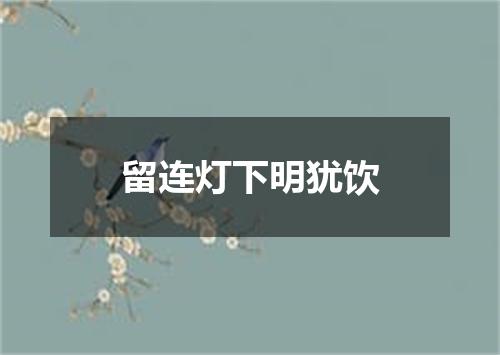 留连灯下明犹饮
