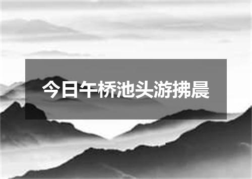今日午桥池头游拂晨