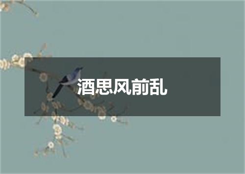 酒思风前乱