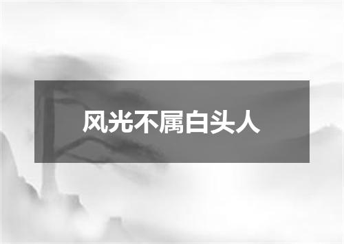 风光不属白头人
