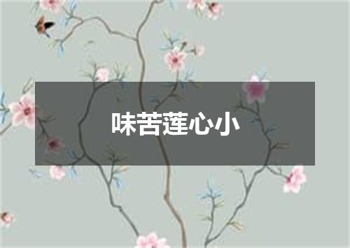 味苦莲心小