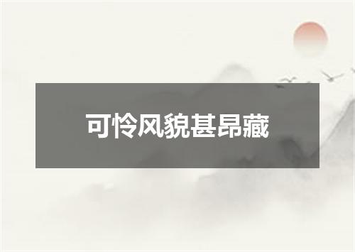 可怜风貌甚昂藏