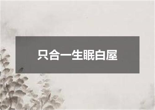 只合一生眠白屋