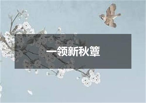 一领新秋簟
