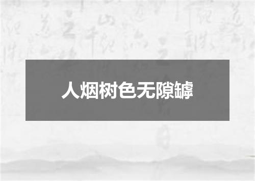 人烟树色无隙罅