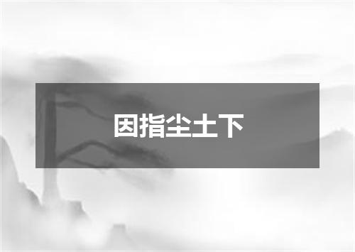 因指尘土下