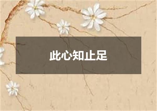 此心知止足