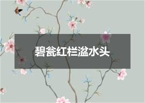 碧瓮红栏湓水头
