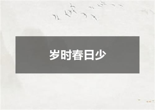 岁时春日少