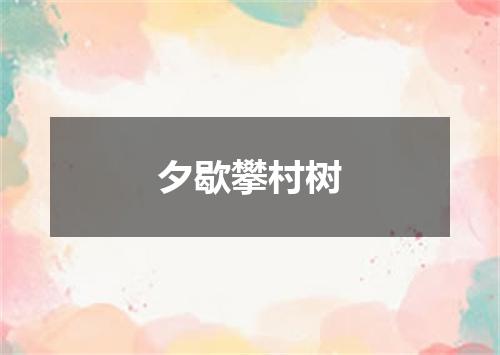 夕歇攀村树
