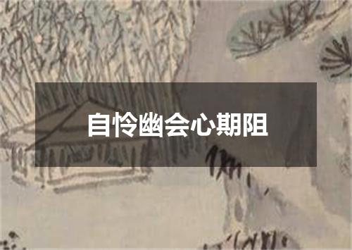 自怜幽会心期阻