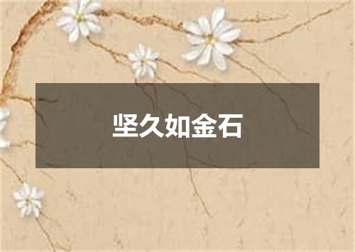 坚久如金石