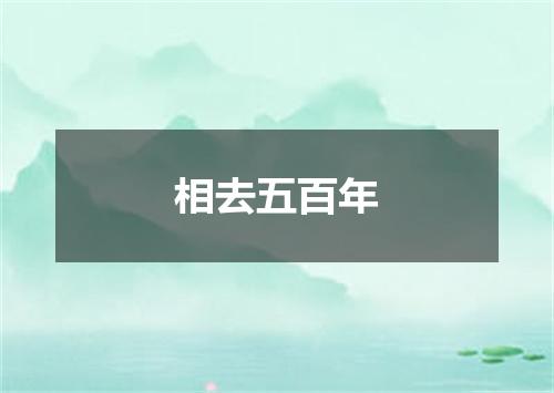 相去五百年