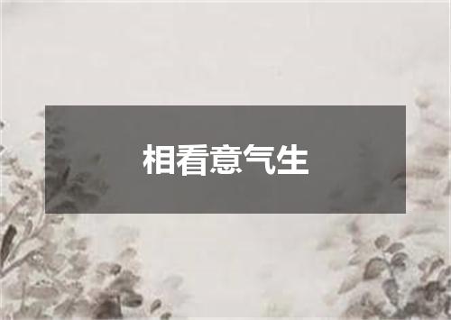 相看意气生