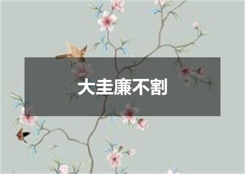 大圭廉不割