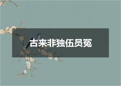 古来非独伍员冤