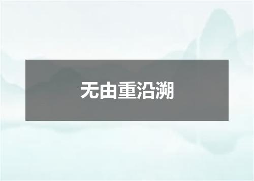 无由重沿溯