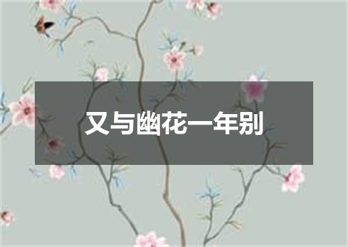 又与幽花一年别