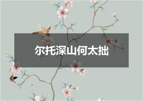 尔托深山何太拙