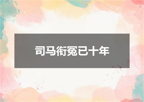 司马衔冤已十年
