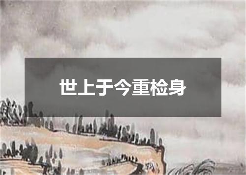 世上于今重检身