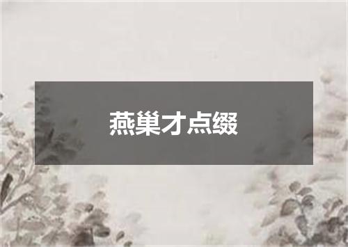 燕巢才点缀