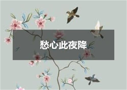 愁心此夜降