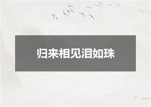 归来相见泪如珠
