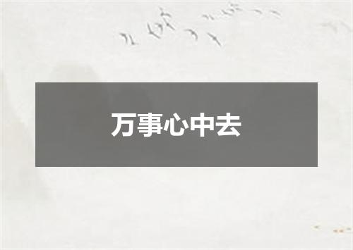 万事心中去