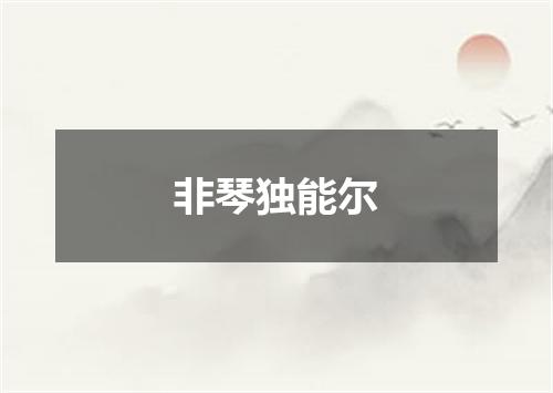 非琴独能尔