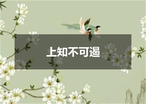 上知不可遏