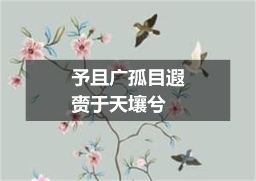 予且广孤目遐赍于天壤兮