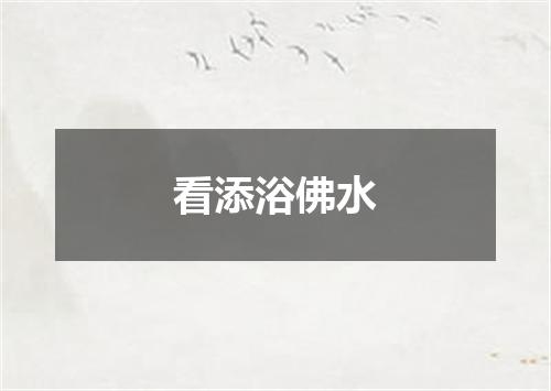 看添浴佛水