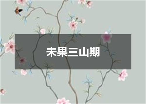 未果三山期