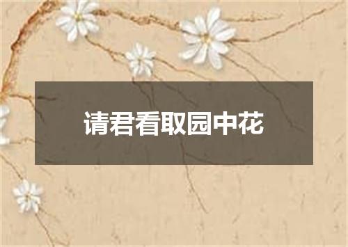 请君看取园中花