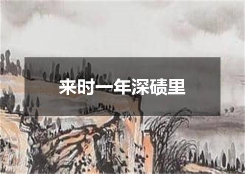 来时一年深碛里