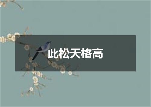 此松天格高