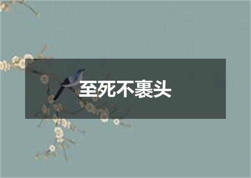 至死不裹头