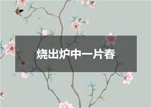 烧出炉中一片春