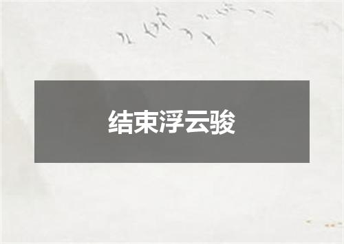结束浮云骏