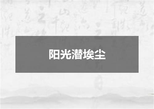 阳光潜埃尘