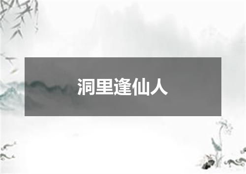 洞里逢仙人